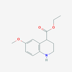 molecular formula C13H17NO3 B13519060 Ethyl 6-methoxy-1,2,3,4-tetrahydroquinoline-4-carboxylate 