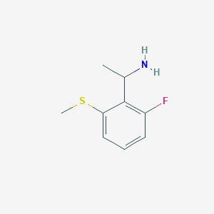 1-(2-Fluoro-6-(methylthio)phenyl)ethan-1-amine