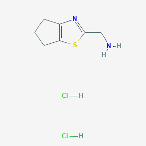 molecular formula C7H12Cl2N2S B13519092 1-{4H,5H,6H-cyclopenta[d][1,3]thiazol-2-yl}methanaminedihydrochloride 