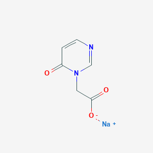 molecular formula C6H5N2NaO3 B13519103 Sodium 2-(6-oxo-1,6-dihydropyrimidin-1-yl)acetate 