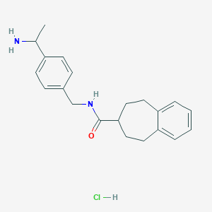 N-{[4-(1-aminoethyl)phenyl]methyl}-6,7,8,9-tetrahydro-5H-benzo[7]annulene-7-carboxamide hydrochloride