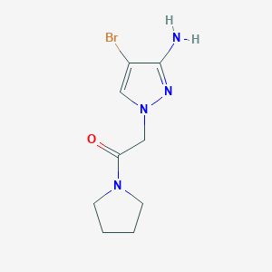 2-(3-Amino-4-bromo-1h-pyrazol-1-yl)-1-(pyrrolidin-1-yl)ethan-1-one