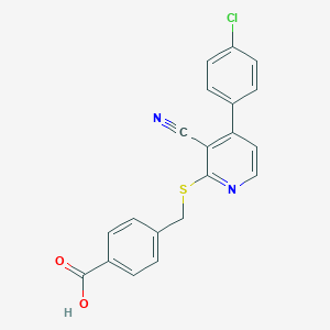 4-({[4-(4-Chlorophenyl)-3-cyanopyridin-2-yl]sulfanyl}methyl)benzoic acid