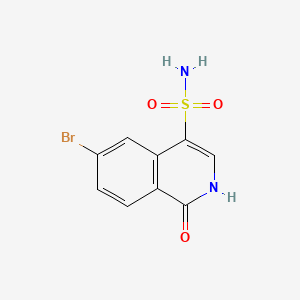 molecular formula C9H7BrN2O3S B13519138 6-Bromo-1-oxo-1,2-dihydroisoquinoline-4-sulfonamide 