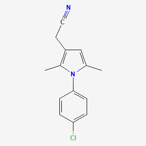 molecular formula C14H13ClN2 B1351915 [1-(4-氯苯基)-2,5-二甲基-1H-吡咯-3-基]乙腈 CAS No. 42780-48-3