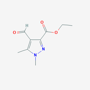 molecular formula C9H12N2O3 B13519150 ethyl4-formyl-1,5-dimethyl-1H-pyrazole-3-carboxylate 