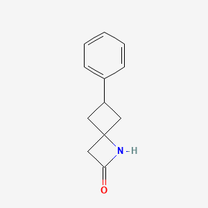 molecular formula C12H13NO B13519169 6-Phenyl-1-azaspiro[3.3]heptan-2-one 