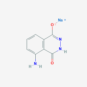 molecular formula C8H6N3NaO2 B13519173 Sodium 5-amino-4-oxo-3,4-dihydrophthalazin-1-olate 