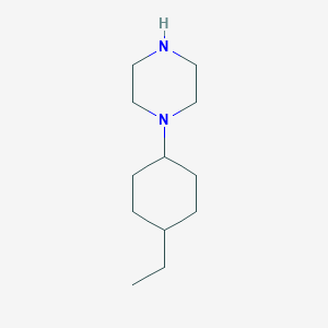 molecular formula C12H24N2 B13519180 1-(4-Ethylcyclohexyl)piperazine 