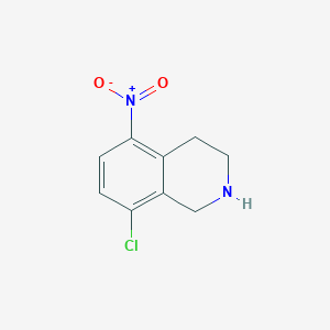 molecular formula C9H9ClN2O2 B13519187 8-Chloro-5-nitro-1,2,3,4-tetrahydroisoquinoline 