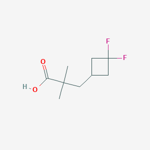 molecular formula C9H14F2O2 B13519191 3-(3,3-Difluorocyclobutyl)-2,2-dimethylpropanoic acid 