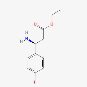 molecular formula C11H14FNO2 B13519215 ethyl (3S)-3-amino-3-(4-fluorophenyl)propanoate 