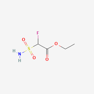 molecular formula C4H8FNO4S B13519232 Ethyl 2-fluoro-2-sulfamoylacetate CAS No. 2580228-83-5