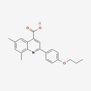molecular formula C21H21NO3 B1351924 6,8-二甲基-2-(4-丙氧基苯基)喹啉-4-羧酸 CAS No. 587851-88-5