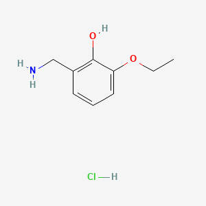 molecular formula C9H14ClNO2 B13519247 2-(Aminomethyl)-6-ethoxyphenolhydrochloride 