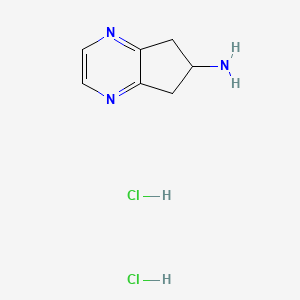 5H,6H,7H-cyclopenta[b]pyrazin-6-amine dihydrochloride