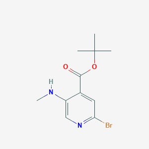 molecular formula C11H15BrN2O2 B13519289 Tert-butyl 2-bromo-5-(methylamino)pyridine-4-carboxylate 