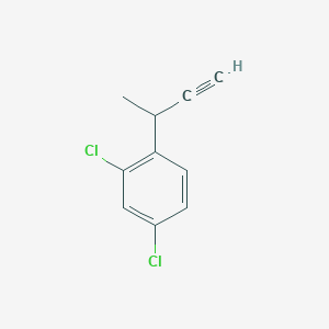 molecular formula C10H8Cl2 B13519297 1-(But-3-yn-2-yl)-2,4-dichlorobenzene 