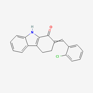 molecular formula C19H14ClNO B1351933 2-[(E)-(2-chlorophenyl)methylidene]-2,3,4,9-tetrahydro-1H-carbazol-1-one 