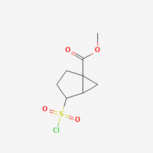 molecular formula C8H11ClO4S B13519330 Methyl 4-(chlorosulfonyl)bicyclo[3.1.0]hexane-1-carboxylate 