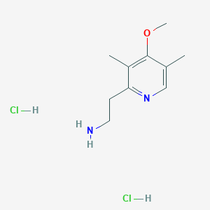 molecular formula C10H18Cl2N2O B13519382 2-(4-Methoxy-3,5-dimethylpyridin-2-yl)ethan-1-amine dihydrochloride 