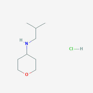 molecular formula C9H20ClNO B13519388 N-(2-methylpropyl)oxan-4-amine hydrochloride 