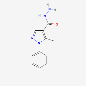 molecular formula C12H14N4O B1351939 5-甲基-1-对甲苯基-1H-吡唑-4-羰基腙 CAS No. 618092-44-7