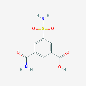 molecular formula C8H8N2O5S B13519441 3-Carbamoyl-5-sulfamoylbenzoic acid 