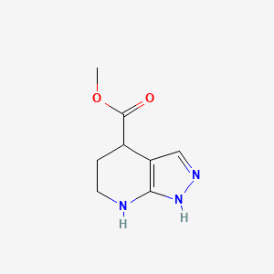 methyl1H,4H,5H,6H,7H-pyrazolo[3,4-b]pyridine-4-carboxylate