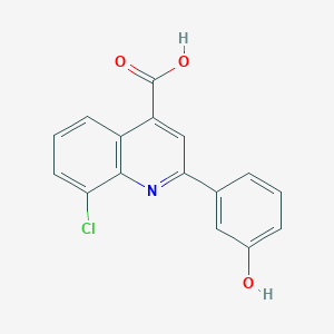 molecular formula C16H10ClNO3 B1351946 8-Chloro-2-(3-hydroxyphenyl)quinoline-4-carboxylic acid CAS No. 669739-31-5