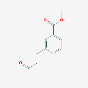 molecular formula C12H14O3 B13519462 Methyl 3-(3-oxobutyl)benzoate 