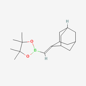 molecular formula C17H27BO2 B13519550 2-(2-adamantylidenemethyl)-4,4,5,5-tetramethyl-1,3,2-dioxaborolane 