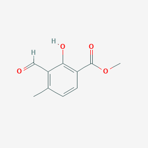 molecular formula C10H10O4 B13519559 Methyl3-formyl-2-hydroxy-4-methylbenzoate 