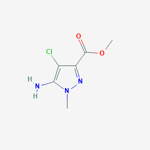 molecular formula C6H8ClN3O2 B13519563 Methyl 5-amino-4-chloro-1-methyl-1H-pyrazole-3-carboxylate 