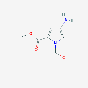 molecular formula C8H12N2O3 B13519579 Methyl 4-amino-1-(methoxymethyl)-1h-pyrrole-2-carboxylate 