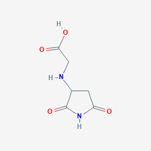 molecular formula C6H8N2O4 B13519584 (2,5-Dioxopyrrolidin-3-yl)glycine 