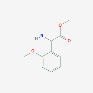 molecular formula C11H15NO3 B13519600 Methyl 2-(2-methoxyphenyl)-2-(methylamino)acetate 