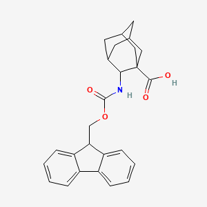 molecular formula C26H27NO4 B13519607 2-({[(9H-fluoren-9-yl)methoxy]carbonyl}amino)adamantane-1-carboxylicacid 