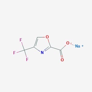 molecular formula C5HF3NNaO3 B13519613 Sodium4-(trifluoromethyl)-1,3-oxazole-2-carboxylate 