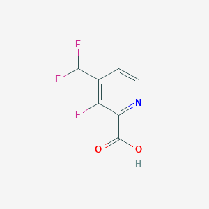 molecular formula C7H4F3NO2 B13519620 4-(Difluoromethyl)-3-fluoropicolinic acid 