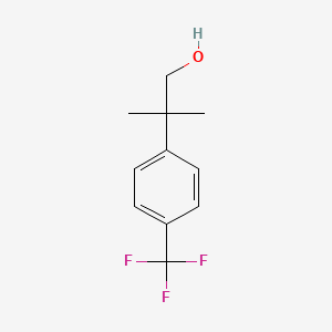 molecular formula C11H13F3O B13519634 2-Methyl-2-[4-(trifluoromethyl)phenyl]propan-1-ol CAS No. 32445-90-2