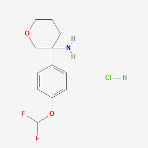 3-[4-(Difluoromethoxy)phenyl]oxan-3-aminehydrochloride