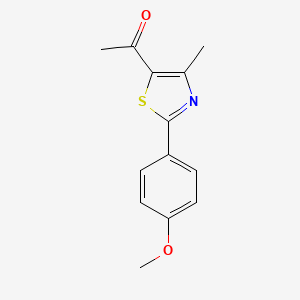 molecular formula C13H13NO2S B1351965 1-[2-(4-甲氧基苯基)-4-甲基-1,3-噻唑-5-基]乙酮 CAS No. 54001-06-8