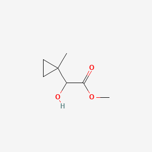 molecular formula C7H12O3 B13519663 Methyl 2-hydroxy-2-(1-methylcyclopropyl)acetate 