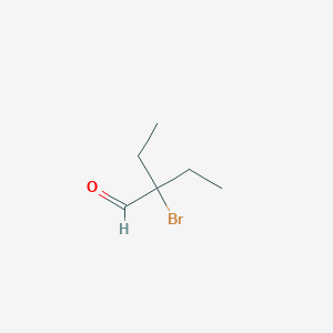 molecular formula C6H11BrO B13519668 2-Bromo-2-ethylbutanal 