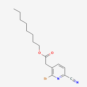 Octyl2-(2-bromo-6-cyanopyridin-3-yl)acetate