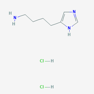 molecular formula C7H15Cl2N3 B13519692 4-(1H-imidazol-4-yl)butan-1-aminedihydrochloride 