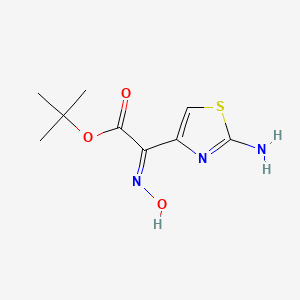 molecular formula C9H13N3O3S B13519704 t-butyl 2-(2-amino-4-thiazolyl)-2-(Z)-hydroxyimino-acetate 