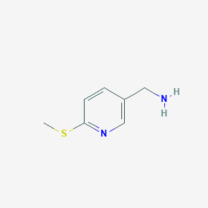 molecular formula C7H10N2S B13519739 2-Methylthio-5-pyridinemethanamine 