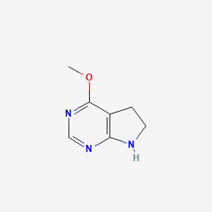 molecular formula C7H9N3O B13519761 4-methoxy-5H,6H,7H-pyrrolo[2,3-d]pyrimidine 